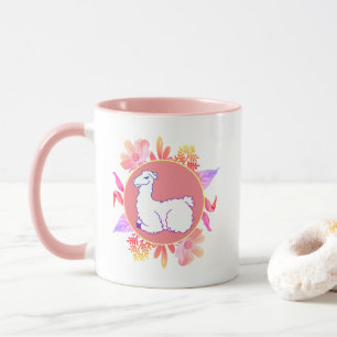 Mug Llama dormant et feuillage coloré