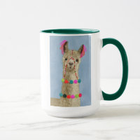 Llama ornée - Beige