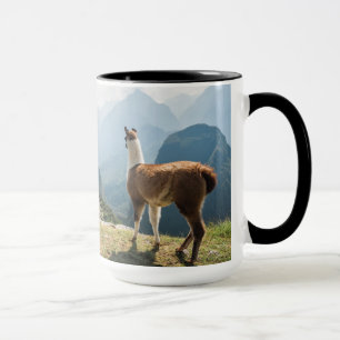 Mug Llama surplombant les ruines   Machu Picchu, Pérou