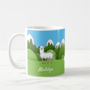 Mug Llamas de la montagne blanche