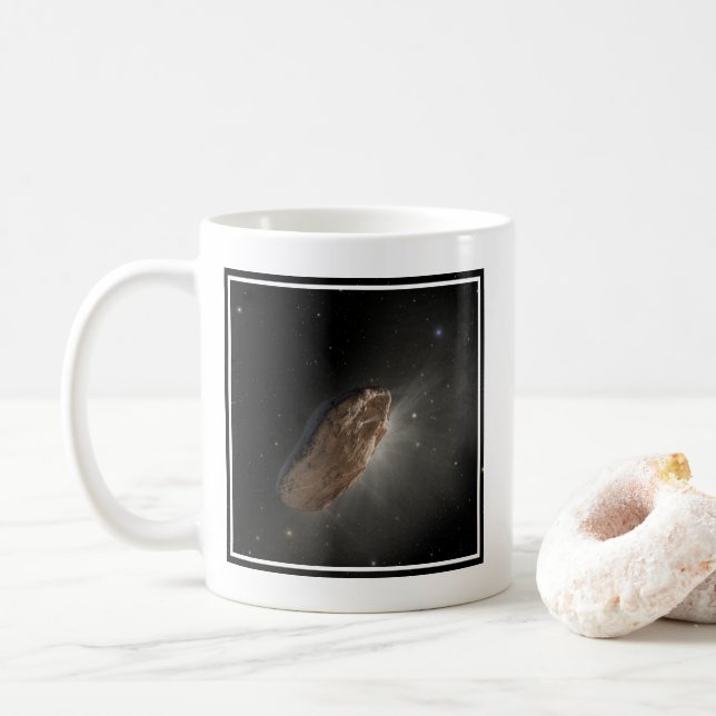 Mug L'objet interstellaire Wayward Oumuamua. (Avec donut)