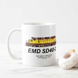 Mug Locomotive diesel EMD SD40-2. Union Pacifique