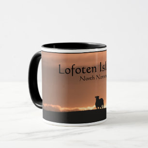Mug Lofoten Islands Sheep Nature Photo