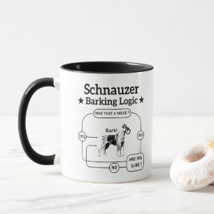 Mug Logique d'aboiement de Schnauzer Chien cool Amateu