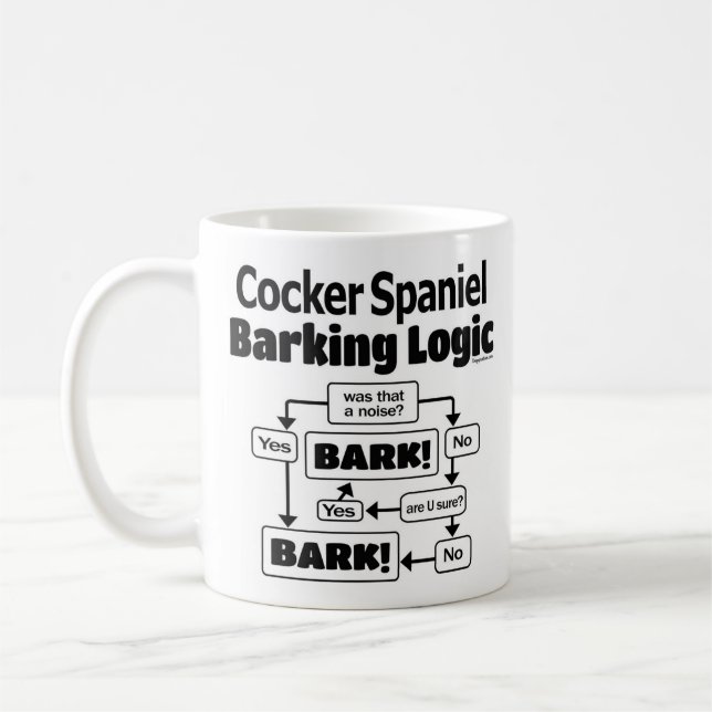 Mug Logique d'écorce Cocker Spaniel (Gauche)