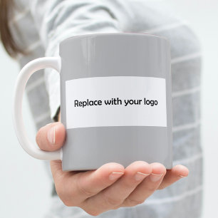 Mug Logo commercial gris rectangulaire