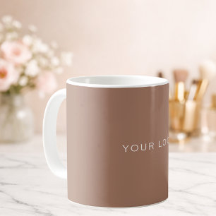 Mug Logo commercial marron Moca rectangulaire