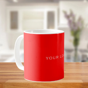 Mug Logo commercial rouge rectangulaire