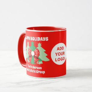 Mug Logo d'affaires modifiable Joyeuses fêtes Noël