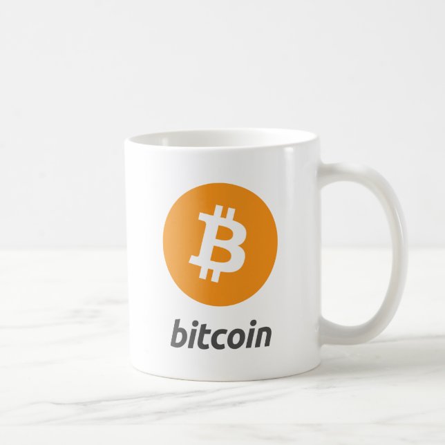 Mug Logo de bitcoin avec écriture (Droite)