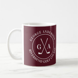 Mug Logo de club de golf personnalisé Café Monogramme