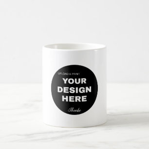 Mug Logo de code QR noir élégant, minimaliste et éléga