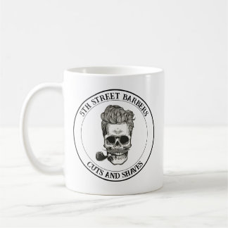Mug Logo de crâne en barbier vintage personnalisable