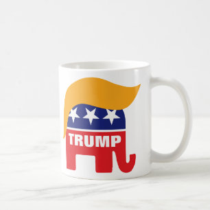 Mug Logo de Donald Trump Hair GOP Elephant