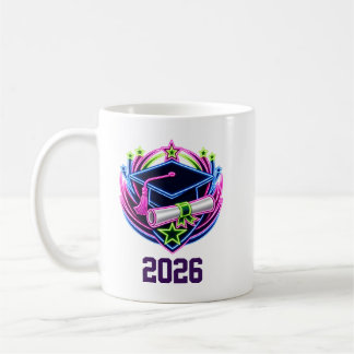 Mug logo de graduation neon brights