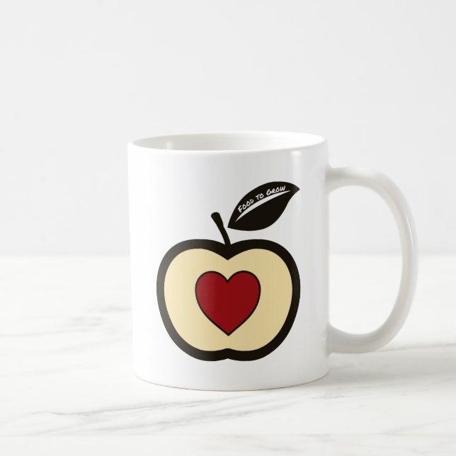 Mug Logo de la nourriture pour augmenter Rouge & Noir  (Droite)