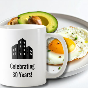 Mug Logo de l'entreprise célébrant # ans sur mesure