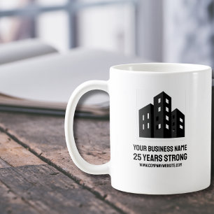 Mug Logo de l'entreprise célébrant # ans sur mesure C
