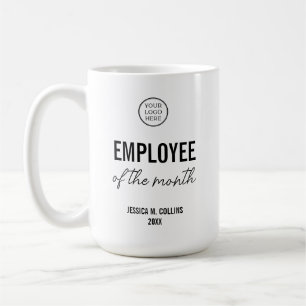Mug Logo de l'entreprise Prix de l'employé du mois de 