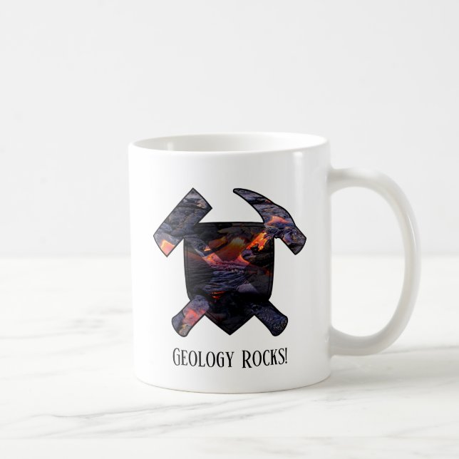 Mug Logo de marteau avec flux de lave hawaïenne (Droite)