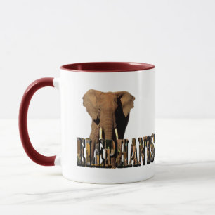 Mug Logo De Photos D'Éléphants,