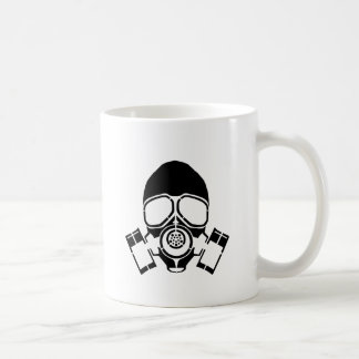 Mug logo de pochoir de masque de gaz