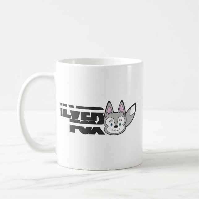 Mug Logo de renard argenté (Gauche)