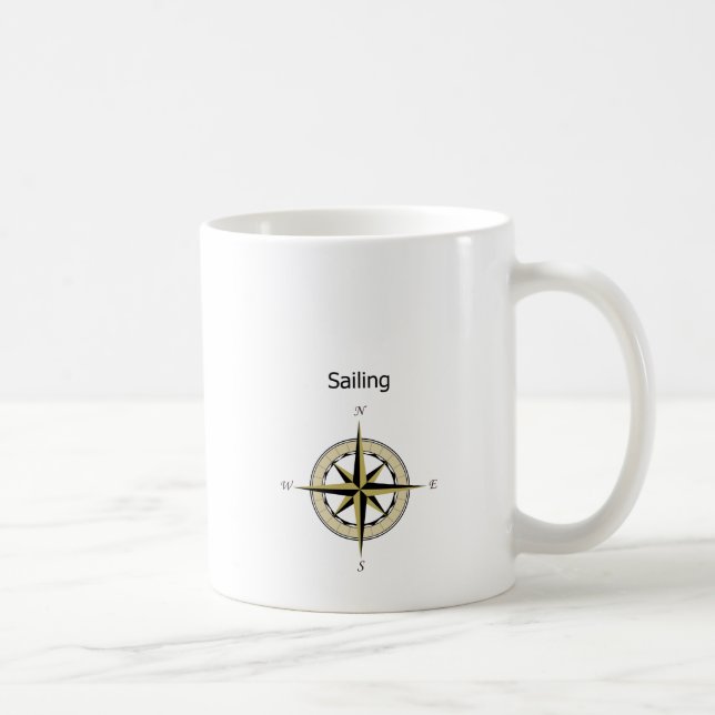 Mug Logo de rose de boussole (Droite)