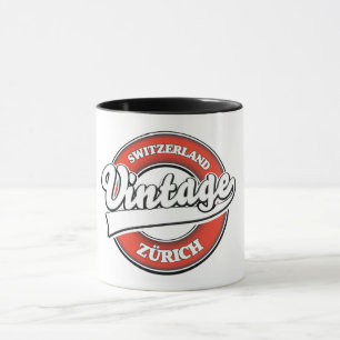 Mug Logo de style vintage de Zurich Suisse Aimant