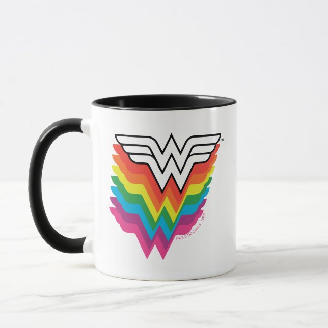 Mug Logo de Wonder Woman Layers Rainbow (Gauche)