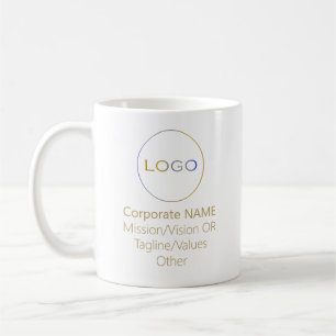 Mug Logo d'entreprise Marque Promo Or antique