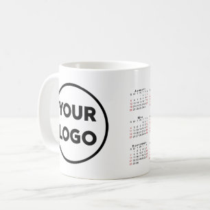 Mug Logo d'entreprise personnalisé Calendrier 2025