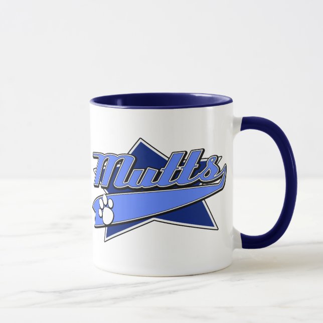 Mug Logo d'équipe de baseball - chiens (Droite)