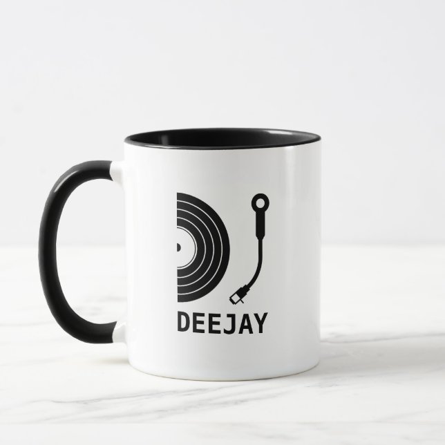 Mug Logo du lecteur de disques DJ couverture personnal (Gauche)