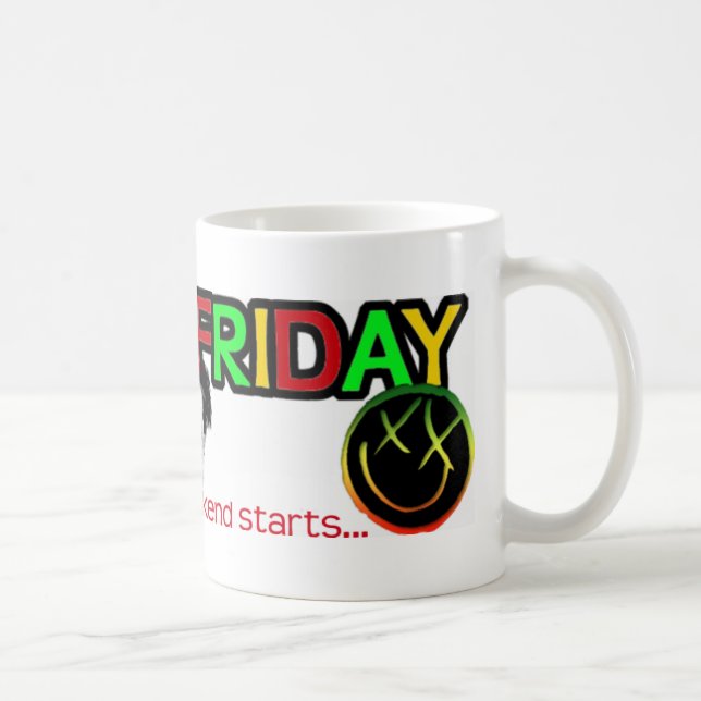 MUG LOGO HEUREUX DE VENDREDI (Droite)