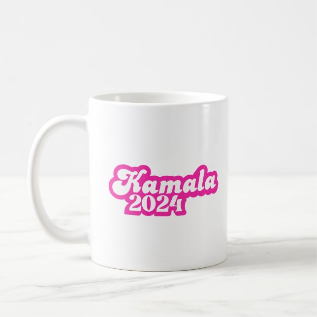 Mug Logo Kamala Harris girly Pink 2024 (Gauche)