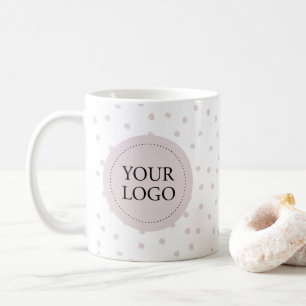 Mug Logo minimal d'affaires rose poudré personnalisé