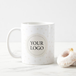 Mug Logo minimal d'affaires simple en ivoire personnal