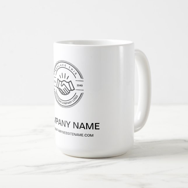 Mug Logo promotionnel personnalisé simple (Devant droit)