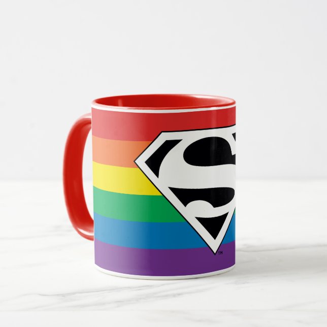 Mug Logo Rainbow Superman (Devant gauche)
