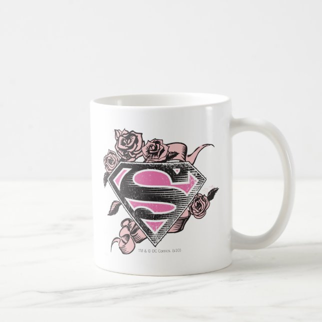 Mug Logo Supergirl avec Rose (Droite)