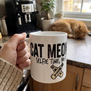 Mug Logo Texte Cat Meowfia - Amateur de Chat Drôle San
