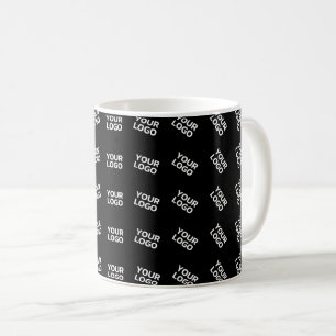 Mug Logo unique ou Motif d'image Noir (modifiable)