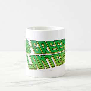 Mug Logo vert de lanterne - incliné