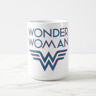 Mug Logo Wonder Woman Blue et Red Retro