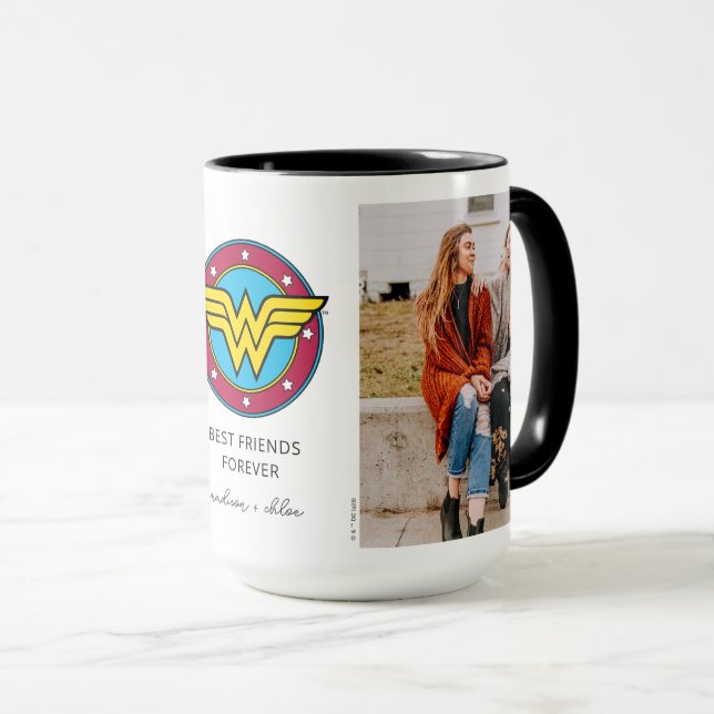 Mug Logo Wonder Woman | Meilleures photos d'amis (Devant droit)