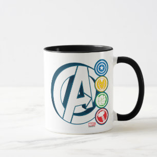 Mug Logos de personnages des Avengers