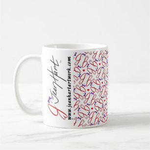 Mug Logos et coeurs d'illustration de cerf de Jean