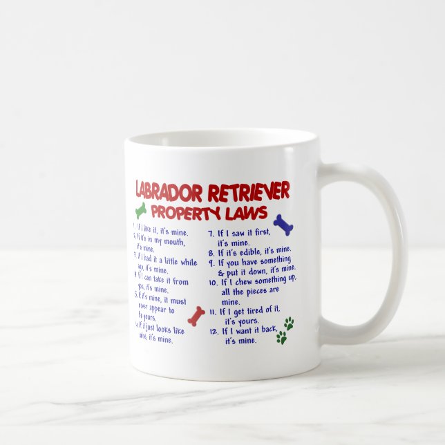 Mug Lois de propriété de LABRADOR RETRIEVER (Droite)