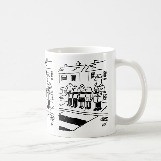 Mug Lollipop Man utilise sa Lollipop comme barrière (Droite)